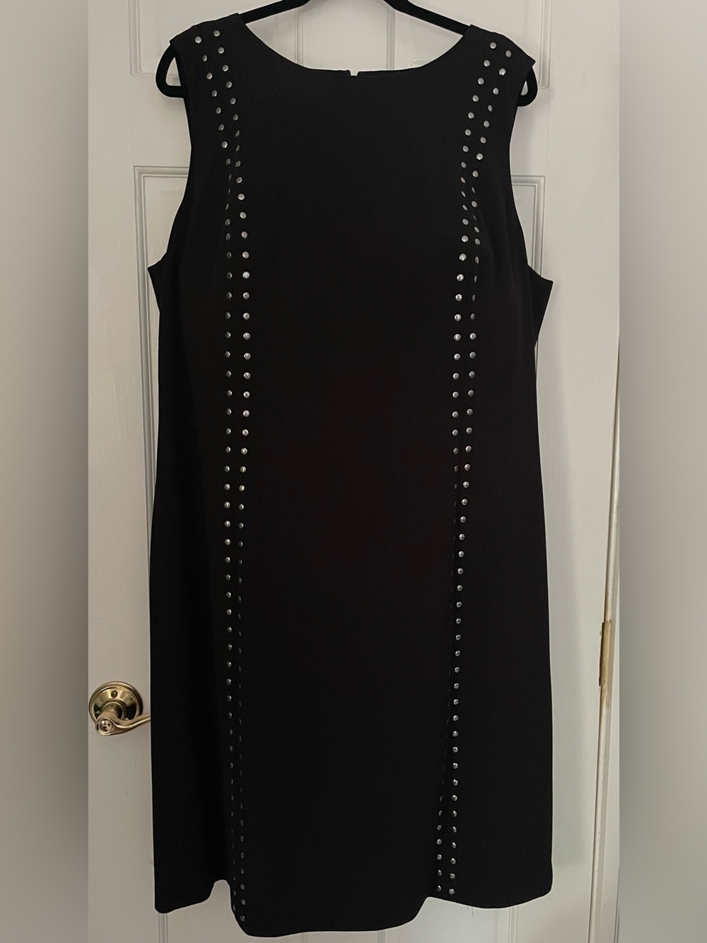 Calvin Klein Black Stud-Detail Sleeveless Sheath Dress Size 18W
